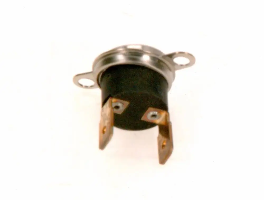 Schwarzer Sensor mit Metallhalterung und zwei Anschlussklemmen, möglicherweise zur Überwachung von Abgasen. Hersteller könnte Bosch sein.